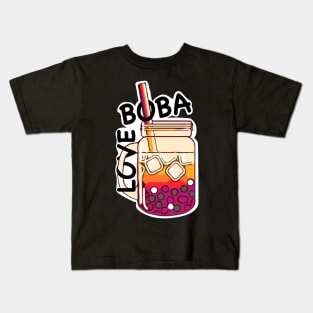 Love bubble tea Kids T-Shirt